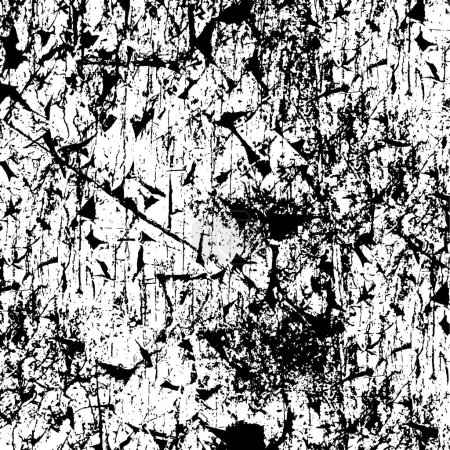 Ilustración de Black and white texture, grunge background - Imagen libre de derechos