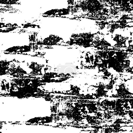 Illustration for Vector grunge overlay texture. Black and white background - Royalty Free Image