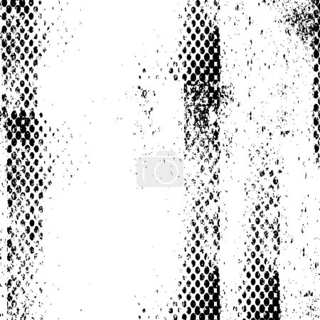 Téléchargez les illustrations : Fond vectoriel noir et blanc abstrait. Surface vintage monochrome. - en licence libre de droit