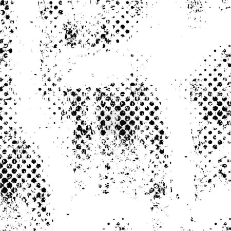 Ilustración de Grunge fondo texturizado en blanco y negro para su diseño - Imagen libre de derechos