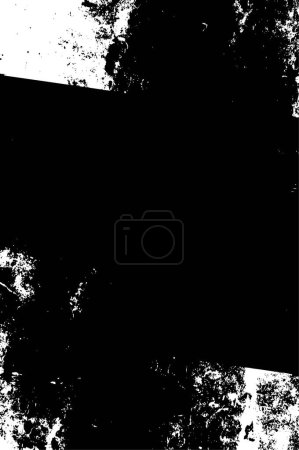 Ilustración de Fondo texturizado grunge abstracto en blanco y negro, ilustración vectorial - Imagen libre de derechos