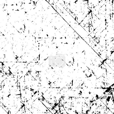 Illustration for Monochrome texture with scratches and cracks - Royalty Free Image