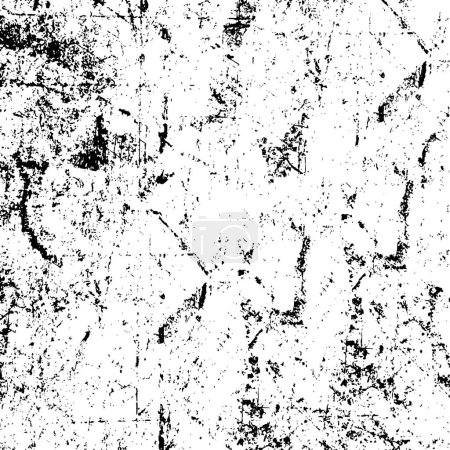 Illustration for Distressed overlay texture of cracked concrete, grunge background. abstract halftone vector illustration - Royalty Free Image