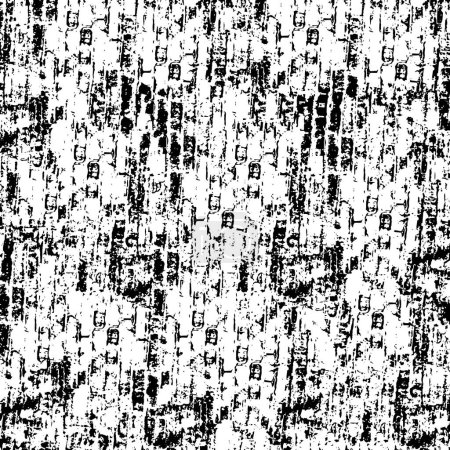 Ilustración de Textura superpuesta angustiada de hormigón agrietado, fondo grunge. ilustración abstracta vector de medio tono - Imagen libre de derechos