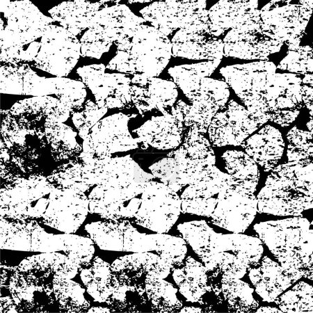 Illustration for Distressed overlay texture of cracked concrete, stone or asphalt. grunge background. abstract halftone vector illustration - Royalty Free Image
