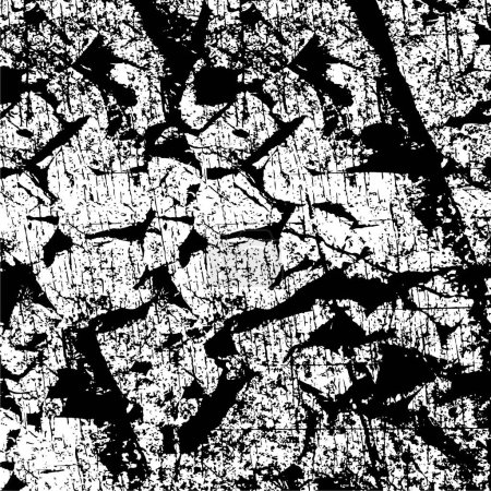 Ilustración de Plantilla grunge abstracta en blanco y negro para fondo, ilustración vectorial - Imagen libre de derechos
