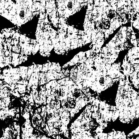 Illustration for Black and white weathered texture. abstract grunge background - Royalty Free Image
