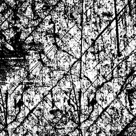 Ilustración de Grunge patrón blanco y negro. Partículas monocromáticas textura abstracta. Elemento de impresión gris - Imagen libre de derechos