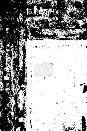 Illustration for Grunge black and white pattern. Monochrome particles abstract texture. Gray printing element - Royalty Free Image