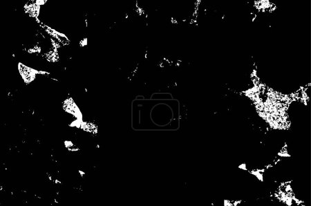 Illustration for Grunge black and white pattern. Monochrome particles abstract texture. Gray printing element - Royalty Free Image