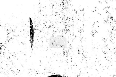 Téléchargez les illustrations : Vieux fond de mur grunge altéré. Texture abstraite en noir et blanc. Fond de fissures, éraflures, copeaux, taches, taches d'encre, lignes. Surface de fond design sombre. Élément d'impression gris - en licence libre de droit