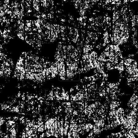 Photo for Rough, scratch, splatter grunge pattern design brush strokes. Overlay texture. Faded black-white dyed paper texture. Sketch grunge design. Use for poster, cover, banner, mock-up, stickers layout. - Royalty Free Image