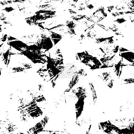 Ilustración de Fondo grunge de textura en blanco y negro. Patrón abstracto de elementos. Impresión y diseño monocromáticos. - Imagen libre de derechos
