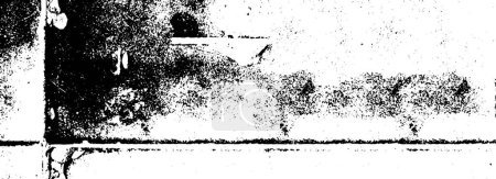 Ilustración de Fondo de textura en blanco y negro. Patrón monocromo abstracto de manchas, grietas, puntos, virutas. - Imagen libre de derechos