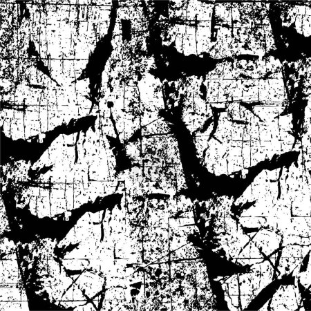 Illustration for Grunge pattern with simple scratches. Black and white background with texture. - Royalty Free Image