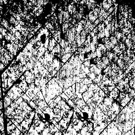 Ilustración de Patrón de grunge con rasguños simples. Fondo blanco y negro con textura. - Imagen libre de derechos