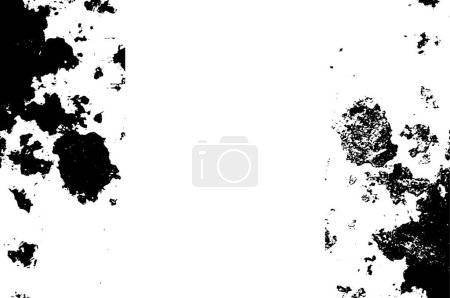 Ilustración de Cartel monocromático con arañazos desordenados. Fondo blanco y negro con textura. - Imagen libre de derechos