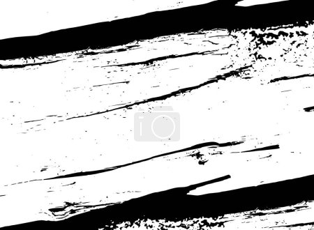 Illustration for Rough, scratch, splatter grunge pattern design. Dry brush strokes. Overlay texture. Faded black - white dyed paper texture. Sketch design. Use for poster, cover, banner, mock-up, stickers layout. - Royalty Free Image