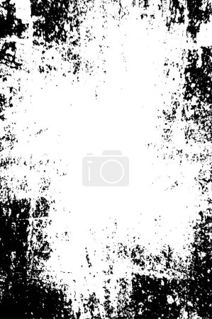 Illustration for Abstract black and white grunge textured background, vector illustration - Royalty Free Image