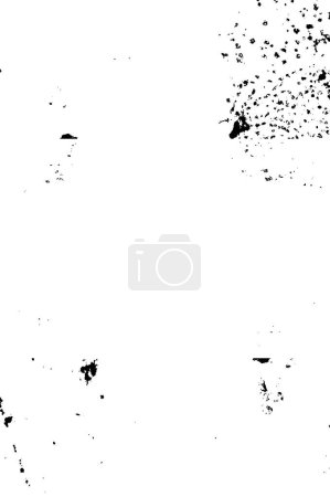 Téléchargez les illustrations : Abstrait noir et blanc fond texturé grunge, illustration vectorielle - en licence libre de droit