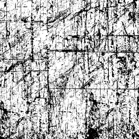 Téléchargez les illustrations : Abstrait fond grunge. texture monochrome. noir et blanc texturé - en licence libre de droit