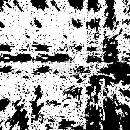 Ilustración de Capa superpuesta de grunge. Fondo vectorial abstracto en blanco y negro. Superficie vintage monocromática con patrón sucio. - Imagen libre de derechos