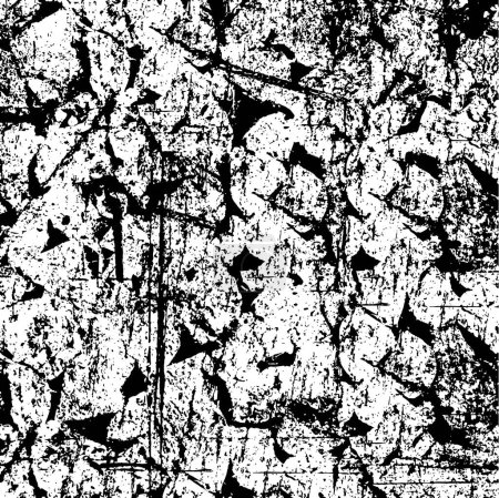 Téléchargez les illustrations : Abstrait fond grunge. papier peint texturé noir et blanc - en licence libre de droit