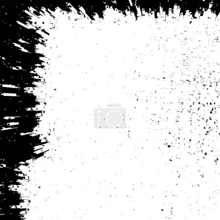 Téléchargez les illustrations : Fond monochrome abstrait. texture noire et blanche. Illustration vectorielle - en licence libre de droit