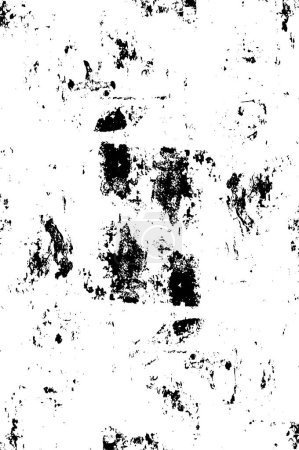 Ilustración de Fondo angustiado en textura en blanco y negro con arañazos, líneas - Imagen libre de derechos