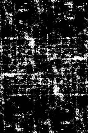 Ilustración de Textura superpuesta angustiada de hormigón agrietado, piedra o asfalto. fondo grunge. ilustración abstracta vector de medio tono - Imagen libre de derechos