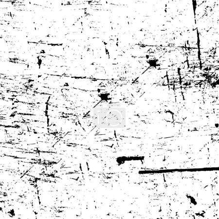 Téléchargez les photos : Grunge couche superposée. Fond vectoriel noir et blanc abstrait. Surface vintage monochrome avec motif sale dans les fissures, les taches, les points. Ancien mur dans le design de style horreur sombre - en image libre de droit