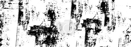 Illustration for Rough, scratch, splatter grunge pattern design brush strokes. Overlay texture. Faded black-white dyed paper texture. Sketch grunge design. Use for poster, cover, banner, mock-up, stickers layout - Royalty Free Image