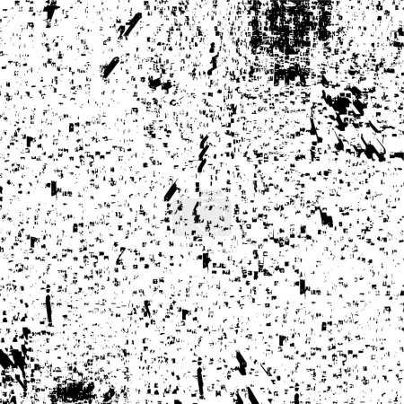 Ilustración de Grunge plantilla de textura vectorial texturizada en blanco y negro. - Imagen libre de derechos