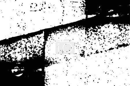 Ilustración de Textura angustiada en blanco y negro. fondo de vector. - Imagen libre de derechos