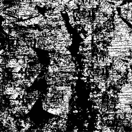 Ilustración de Patrón blanco y negro con textura grunge abstracta - Imagen libre de derechos