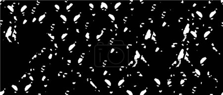 Ilustración de Fondo vectorial abstracto en blanco y negro. Capa superpuesta de grunge. Superficie vintage monocromática con patrón sucio en grietas, manchas, puntos. Textura superpuesta angustiada. - Imagen libre de derechos
