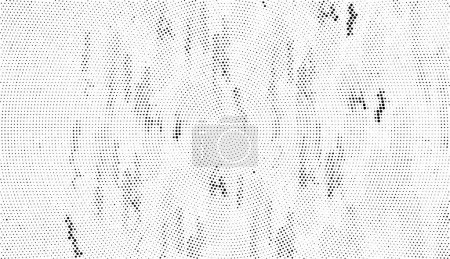 Illustration for Grunge black and white seamless pattern. Monochrome abstract texture. Background of cracks, scuffs, chips, stains, ink spots, lines. Dark design background surface. Gray printing element - Royalty Free Image