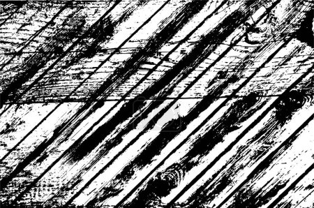 Téléchargez les illustrations : Grunge couche superposée. Fond vectoriel noir et blanc abstrait. Surface vintage monochrome avec motif sale dans les fissures, les taches, les points. Ancien mur dans le design de style horreur sombre - en licence libre de droit