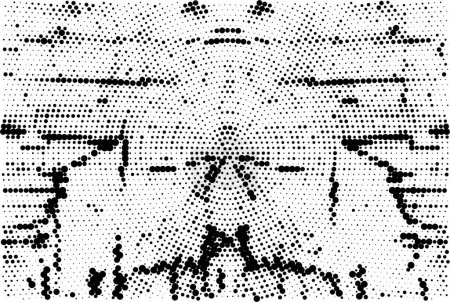 Ilustración de Grunge fondo abstracto en blanco y negro. Superficie antigua vintage en arañazos, virutas, grietas. Patrón para imprimir suciedad, manchas, rasguños. Textura monocromo oscuro - Imagen libre de derechos