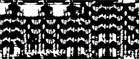 Illustration for Simple pattern with noisy texture. Monochrome wallpaper with simple design. - Royalty Free Image
