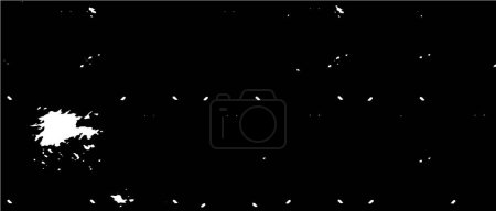Illustration for Black-white grunge vector background. Texture monochrome widescreen from stains and cracks. Abstract elements for design and printing - Royalty Free Image