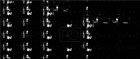 Téléchargez les illustrations : Grunge motif noir et blanc. Texture abstraite monochrome. Fond de fissures, éraflures, copeaux, taches, taches d'encre, lignes. Surface de fond design sombre - en licence libre de droit