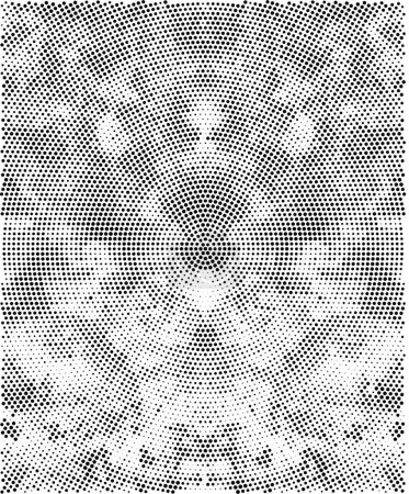 Téléchargez les illustrations : Texture de superposition grunge. Fond vectoriel noir et blanc abstrait. Surface vintage monochrome - en licence libre de droit