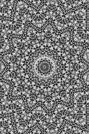 Téléchargez les illustrations : Motif fractal. fond abstrait. image en noir et blanc. - en licence libre de droit