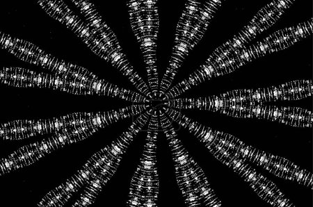 Ilustración de Patrón fractal. fondo abstracto. imagen en blanco y negro. - Imagen libre de derechos