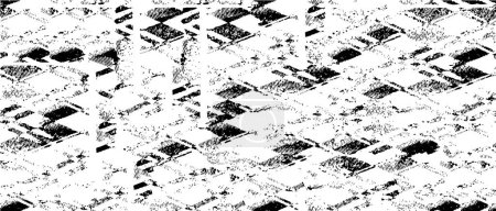 Illustration for Monochrome Grunge Pattern. Abstract Black and White Texture with Scratched Lines - Royalty Free Image