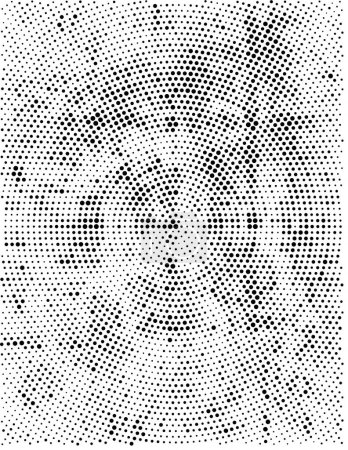 Ilustración de Fondo abstracto en blanco y negro con puntos. ilustración vectorial - Imagen libre de derechos