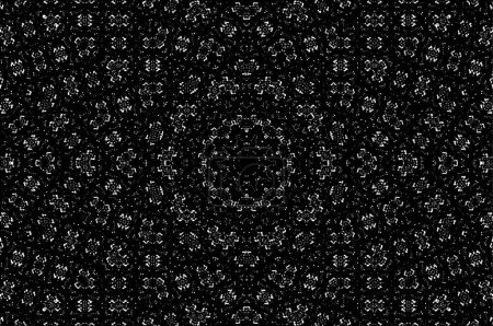Illustration for Repeating round pattern. abstract background. black and white image. - Royalty Free Image