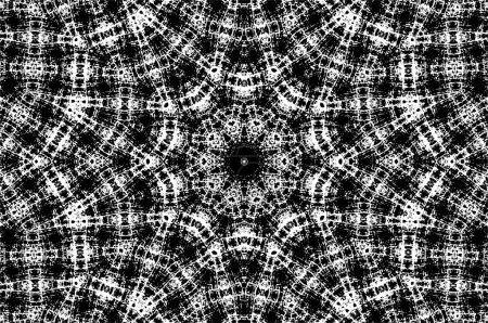 Ilustración de Repetición de patrón redondo. fondo abstracto. imagen en blanco y negro. - Imagen libre de derechos