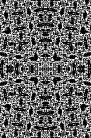 Ilustración de Repetición de patrón redondo. fondo abstracto. imagen en blanco y negro. - Imagen libre de derechos
